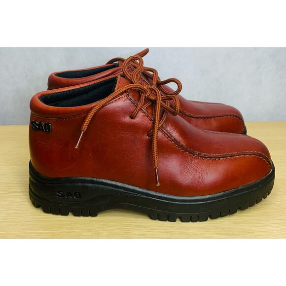 Stacy Adams Mens Boots Leather Vintage Granburry Chukka Chunky Retro Size 7M - Picture 1 of 11